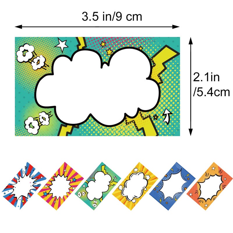 Mr.Mug 200 Superhero Name Tags Labels Perforation Line Design for School Office Home Stickers, Birthday Party Supplies School, for Students or Teachers Supply, 6 Designs. - Image 3